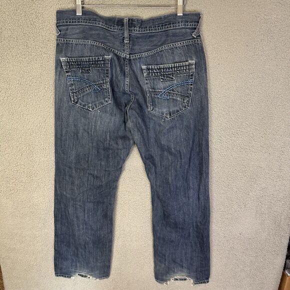 Vintage Y2K Enyce Jeans Mens 38x29 Baggy Blue Wash Denim - Picture 6 of 9